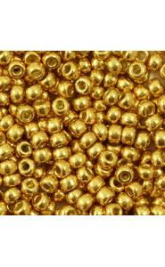 Miyuki rocailles Perlen 8/0 - Duracoat galvanized yellow gold 8-4203